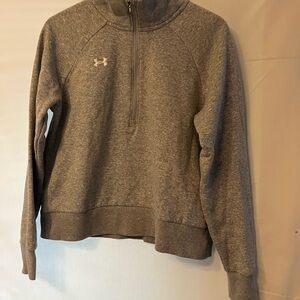 Under Armour Heather Gray Half-Zip Athletic Pullover
